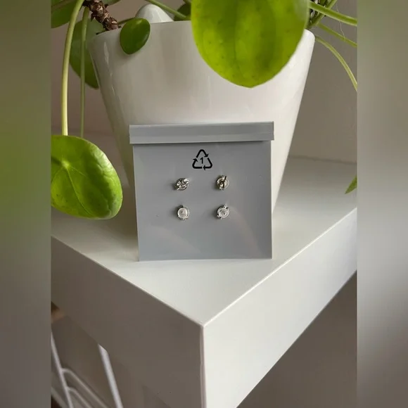 Rachel Zoe Black and Silver Sterling Earrings - Picture 4 of 5